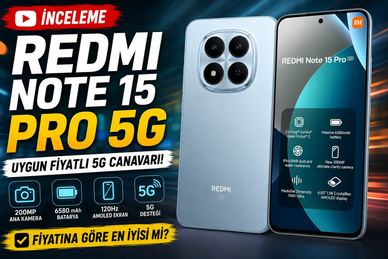 Redmi Note 15 Pro 5G İncelemesi: Uygun Fiyatlı 5G Telefon Alınır mı?