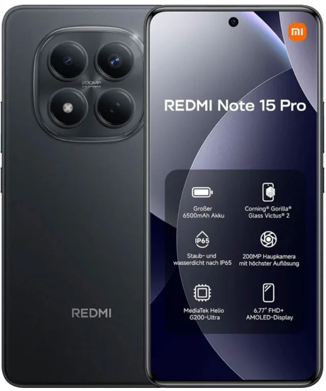 Xiaomi Redmi Note 15 Pro 8 GB 256 GB Siyah (İthalatçı Garantili)